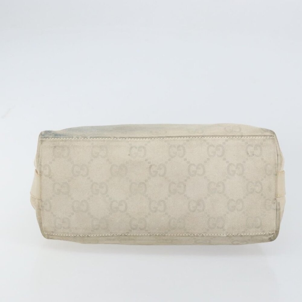 Authentic GUCCI GG Canvas Shoulder Bag Suede White Silver 000 0602 - Picture 16 of 16